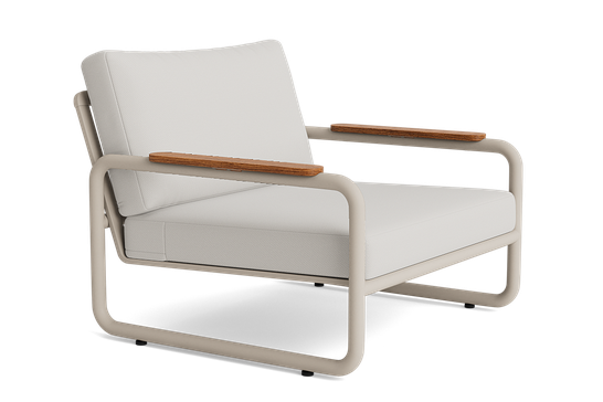 Molino loungestoel beige frame met dune kussens