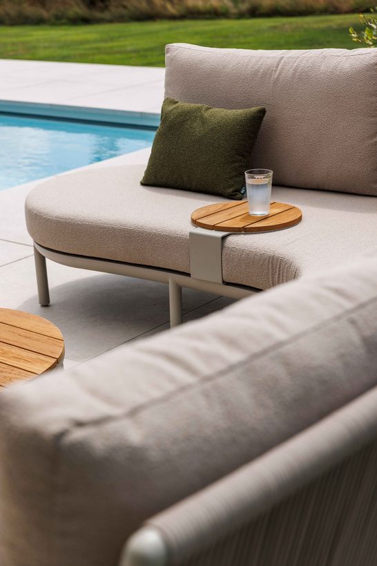 Olympus loungeset organisch beige met all-weather bouclé kussens