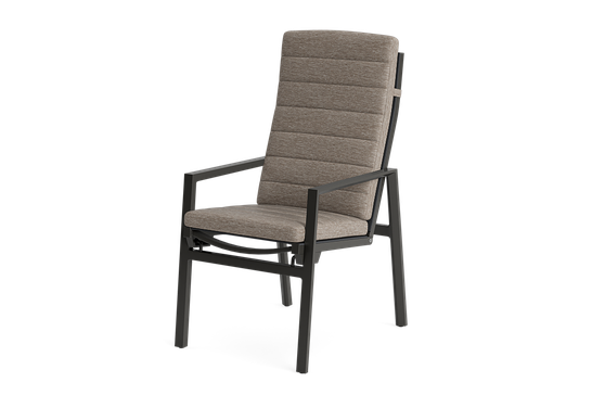 Bondi dining stoel lava aluminium beige soltex verstelbaar