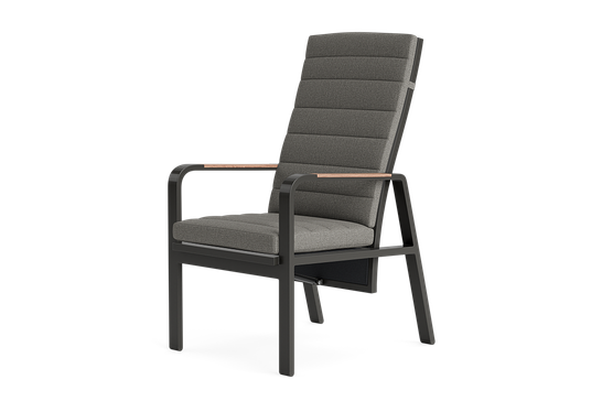 Montana dining stoel lava aluminium met comforma steel kussen