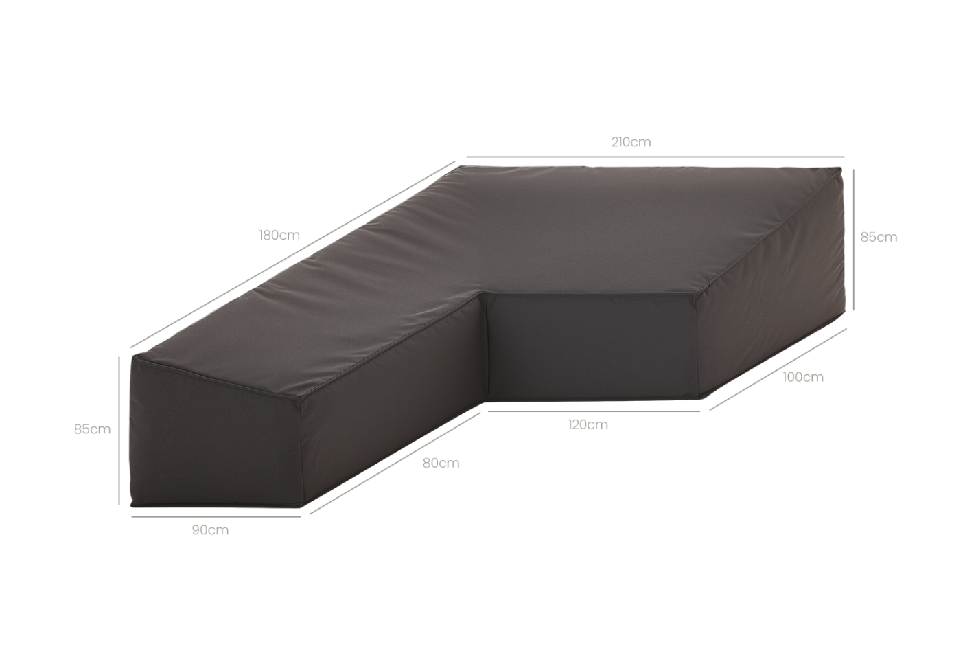 Loungesethoes hoekbank - 180x210x85cm Loungesethoes hoekbank - 180x210x85cm