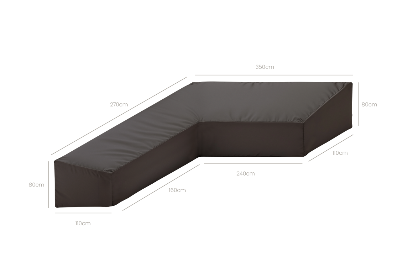 Loungesethoes Fitz Roy Chaise - 270x350x80cm Loungesethoes Fitz Roy Chaise - 270x350x80cm