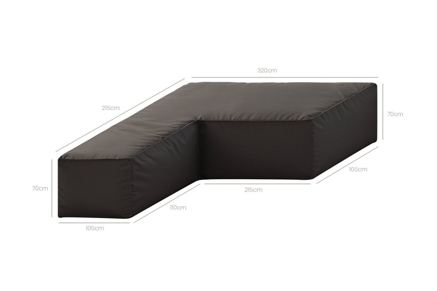 Loungesethoes Nevada Chaise - 320x215x70cm