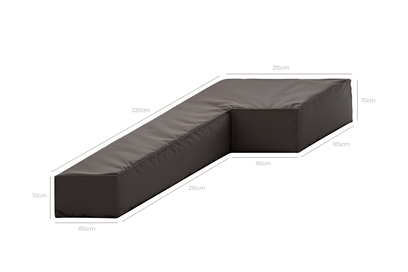Loungesethoes Nevada Chaise - 215x320x70cm