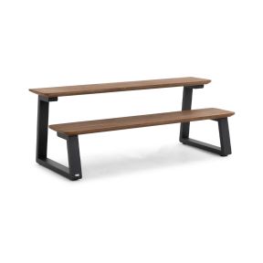 Picknicktisch Maya Balcony robust Teakholz lava aluminium