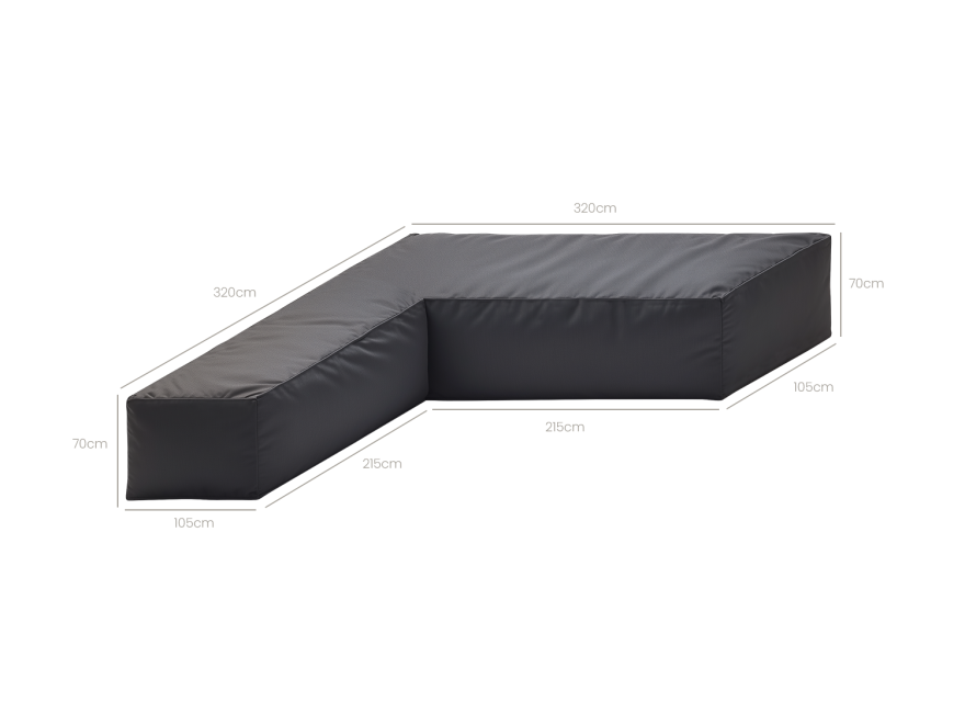 Loungesethoes Nevada hoekbank - 320x320x70cm