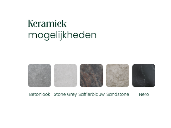 keramiek kleuren mogelijkheden