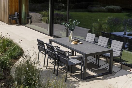 Primavera tuintafel 6 personen lava aluminium